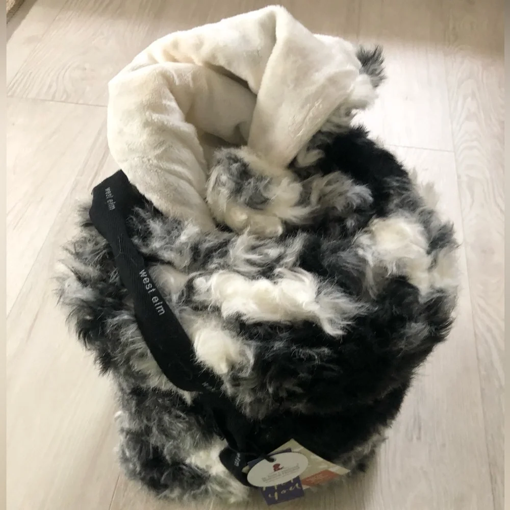 NWT West Elm Faux Fur Shearling Throw Blanket